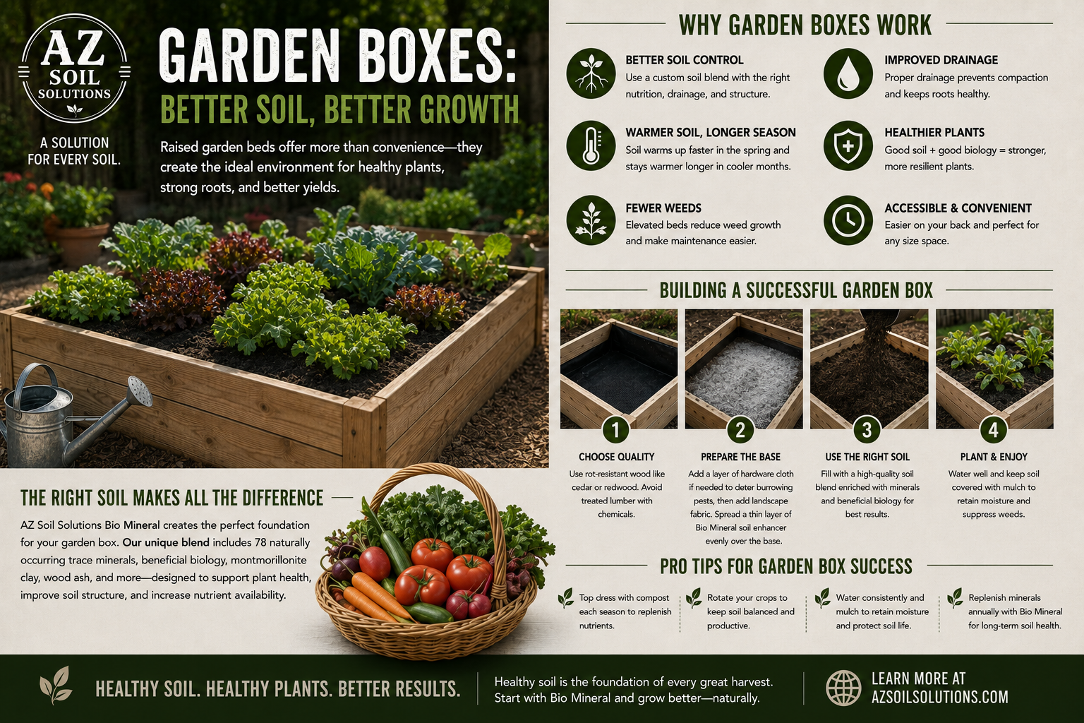 Garden Boxes: Better Soil, Better Growth infographic